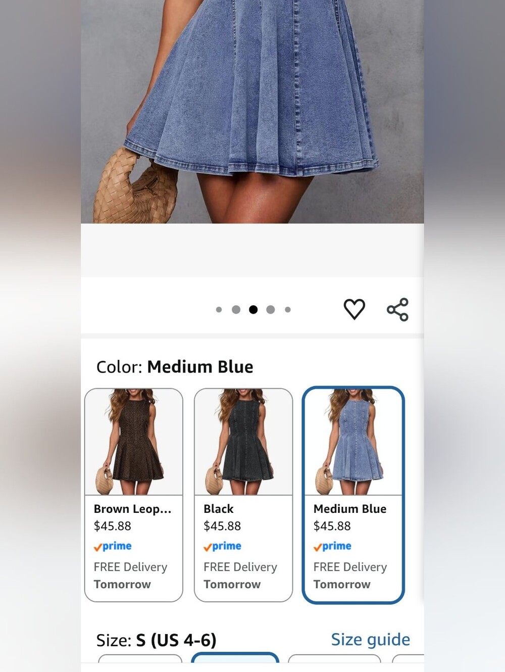 Denim/Jean Flared Dress - Picture 9 of 10